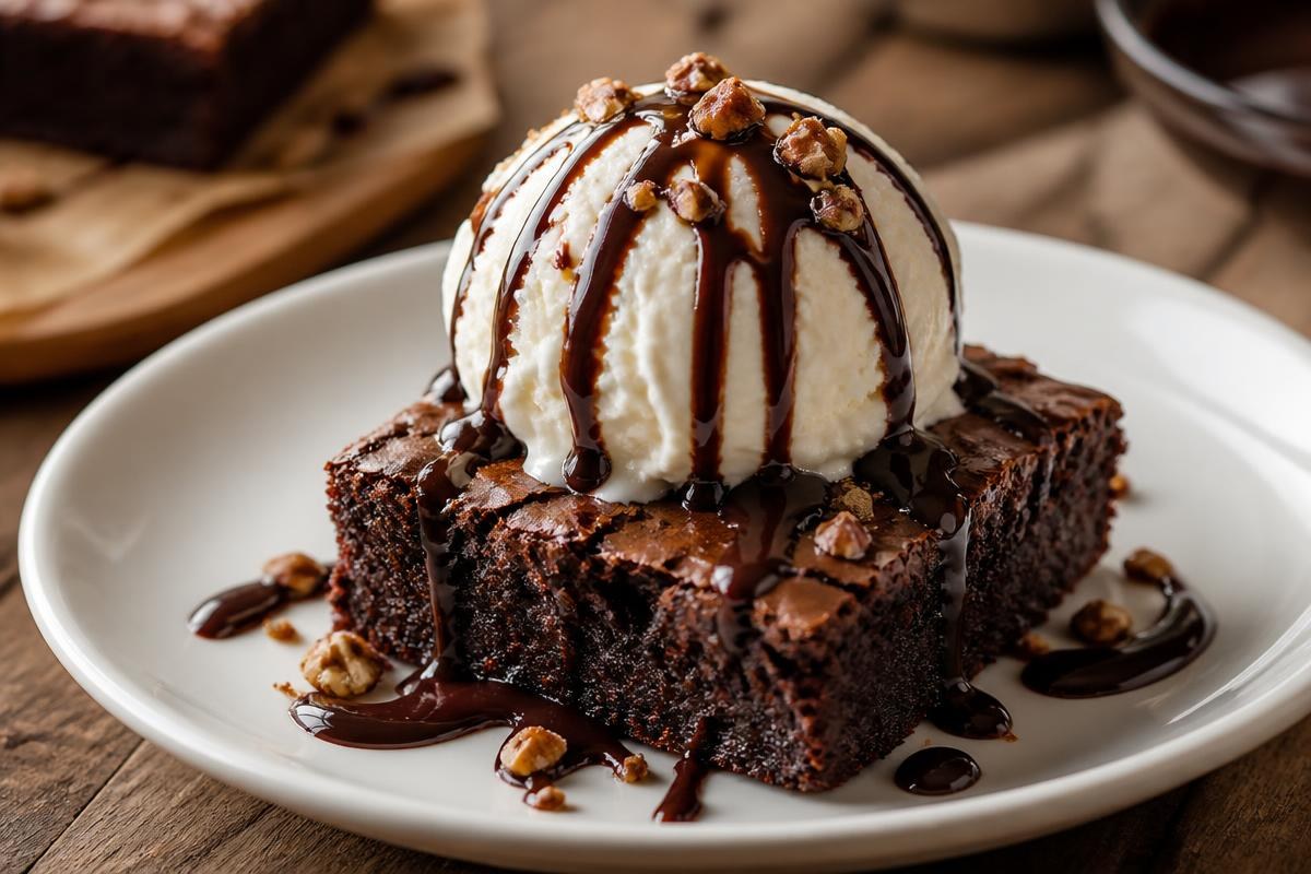 Brownie com Sorvete